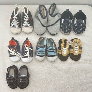 Random Baby Boy Shoes, Size 2,3-6,6-12 Months, 5-6T,Preowned.